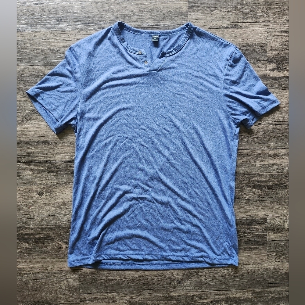 Shein Men's XXL Heather Blue Short Sleeve T Shirt